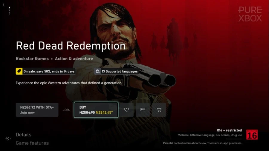 Red Dead Redemption For Xbox Series X|S Has A 50% Launch Discount